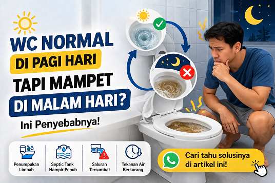 WC Normal di Pagi Hari, Tapi Mampet di Malam Hari? Ini Penyebab yang Sering Tidak Disadari